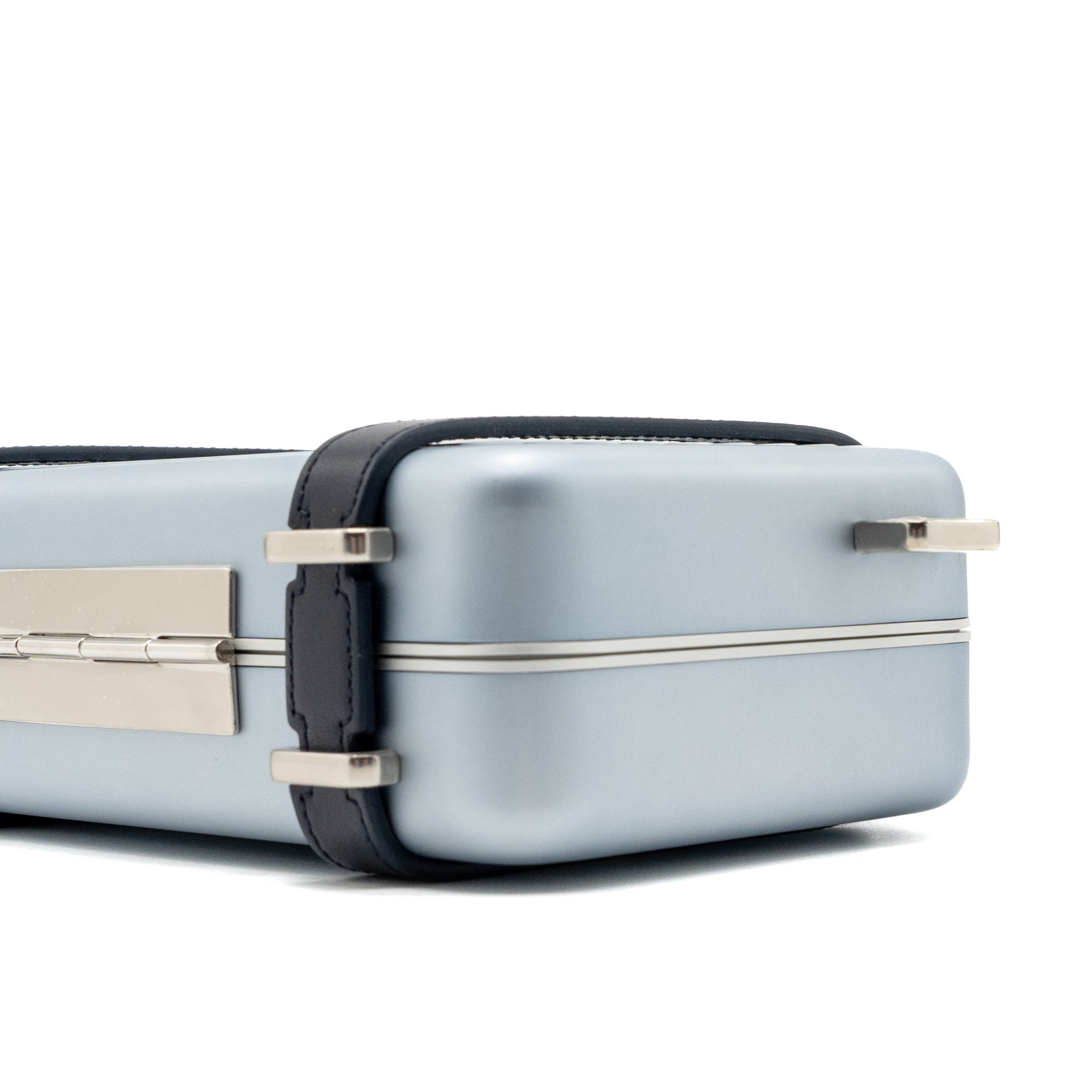 X RIMOWA CLUTCH TRUNK BAG ALUMINIUM / CALFSKIN SILVER / BLACK SHW
