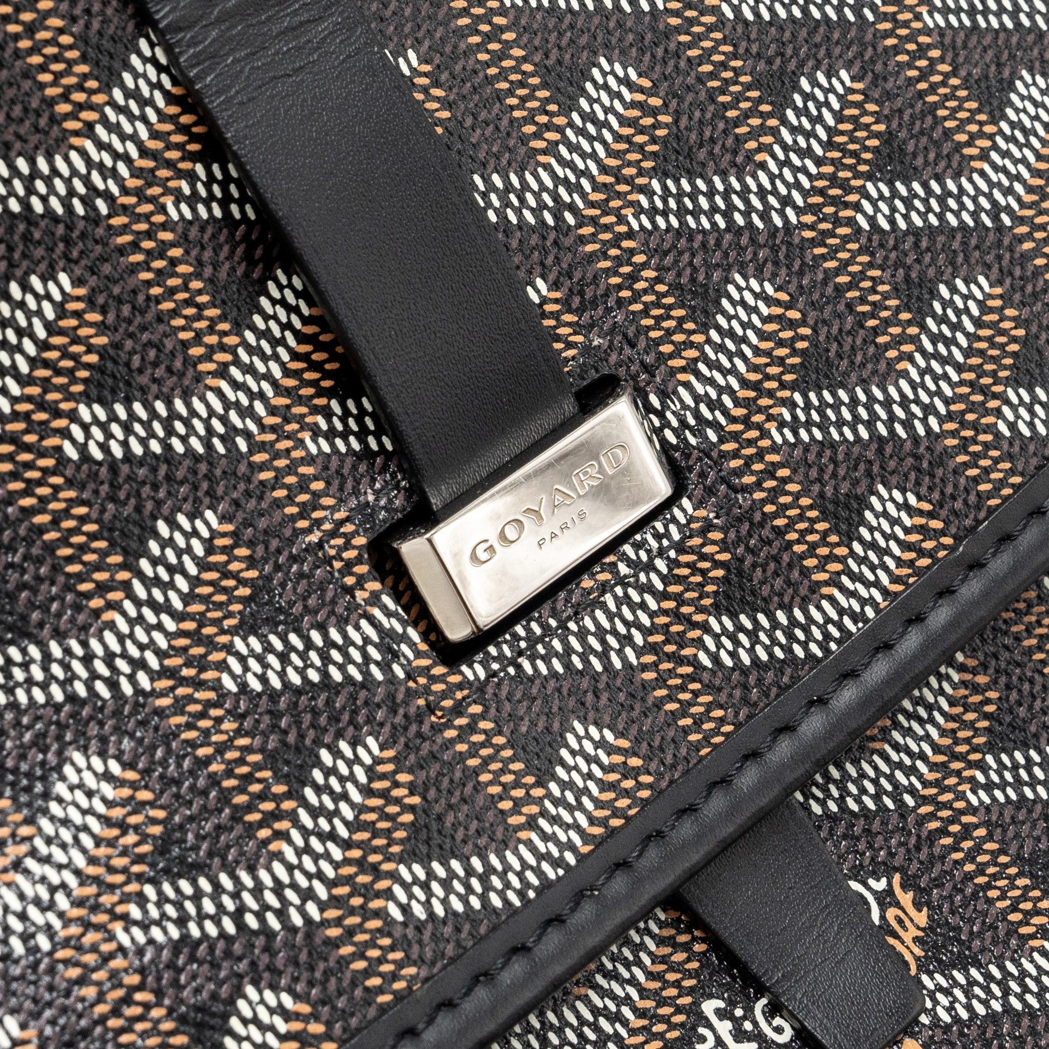 BELVEDERE PM MESSENGER BAG GOYARDLINE CANVAS / CALFSKIN BLACK SHW