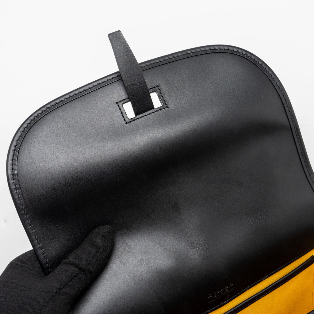 BELVEDERE PM MESSENGER BAG GOYARDLINE CANVAS / CALFSKIN BLACK SHW