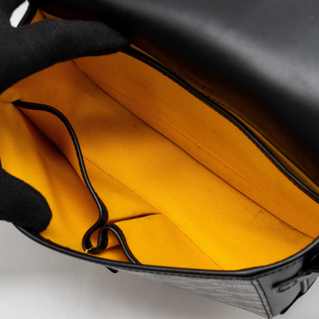 BELVEDERE PM MESSENGER BAG GOYARDLINE CANVAS / CALFSKIN BLACK SHW