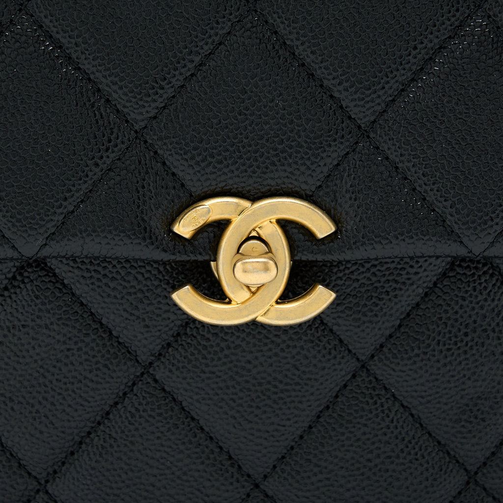 22P FLAP BACKPACK CAVIAR BLACK GHW (MICROCHIP)
