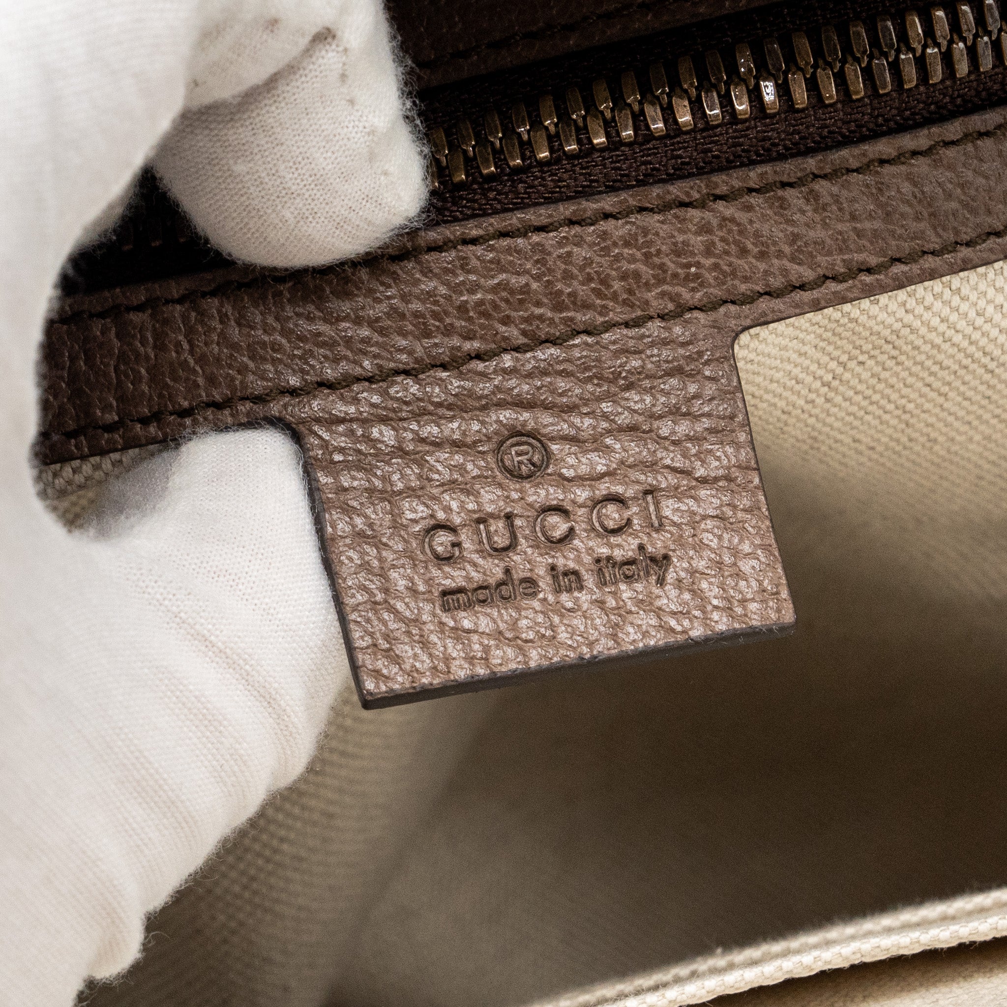 OPHIDIA GG SMALL BACKPACK GG SUPREME CANVAS BROWN GHW