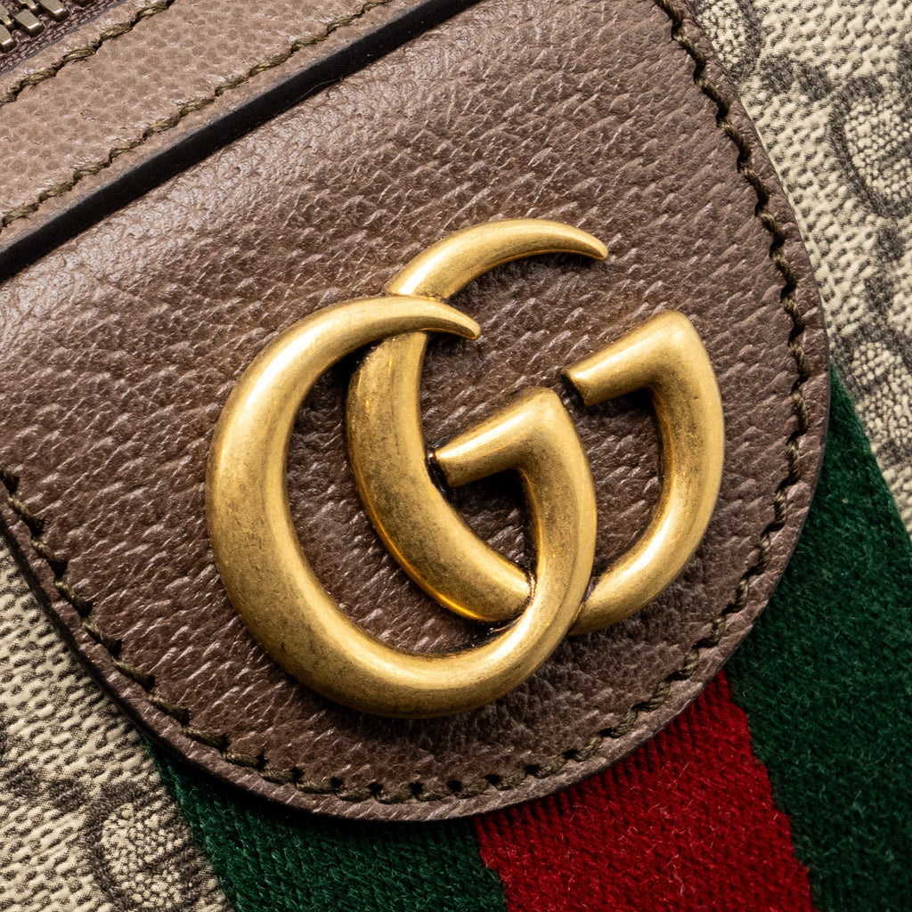 OPHIDIA GG SMALL BACKPACK GG SUPREME CANVAS BROWN GHW