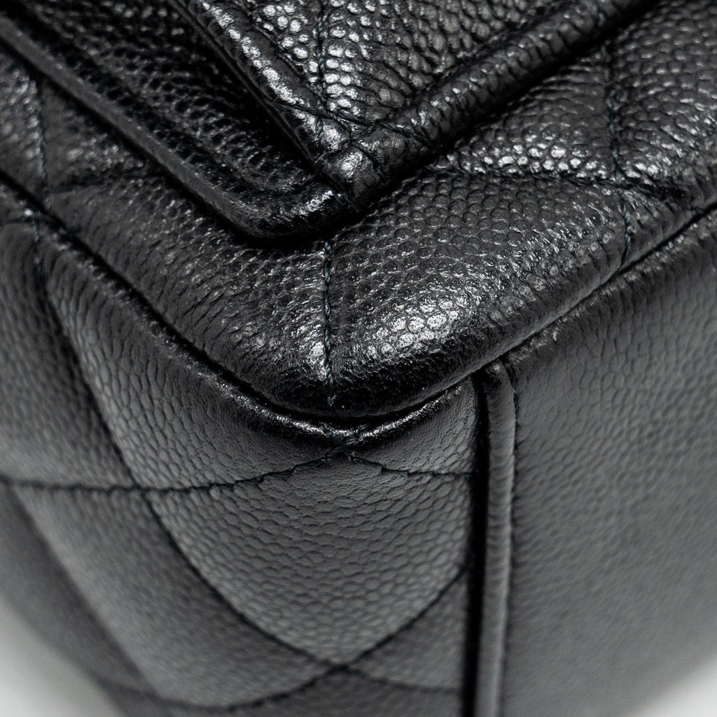 24P MINI BACKPACK/CROSSBODY BAG CAVIAR BLACK SHW (MICROCHIP)