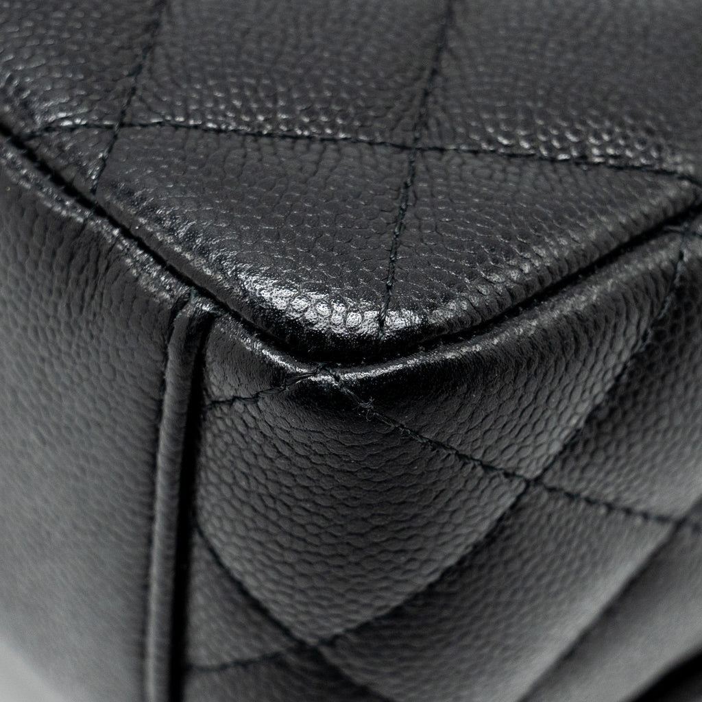 24P MINI BACKPACK/CROSSBODY BAG CAVIAR BLACK SHW (MICROCHIP)