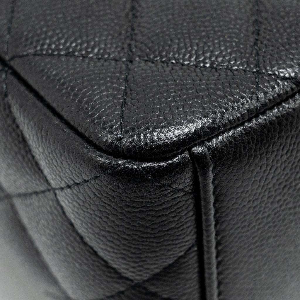 24P MINI BACKPACK/CROSSBODY BAG CAVIAR BLACK SHW (MICROCHIP)