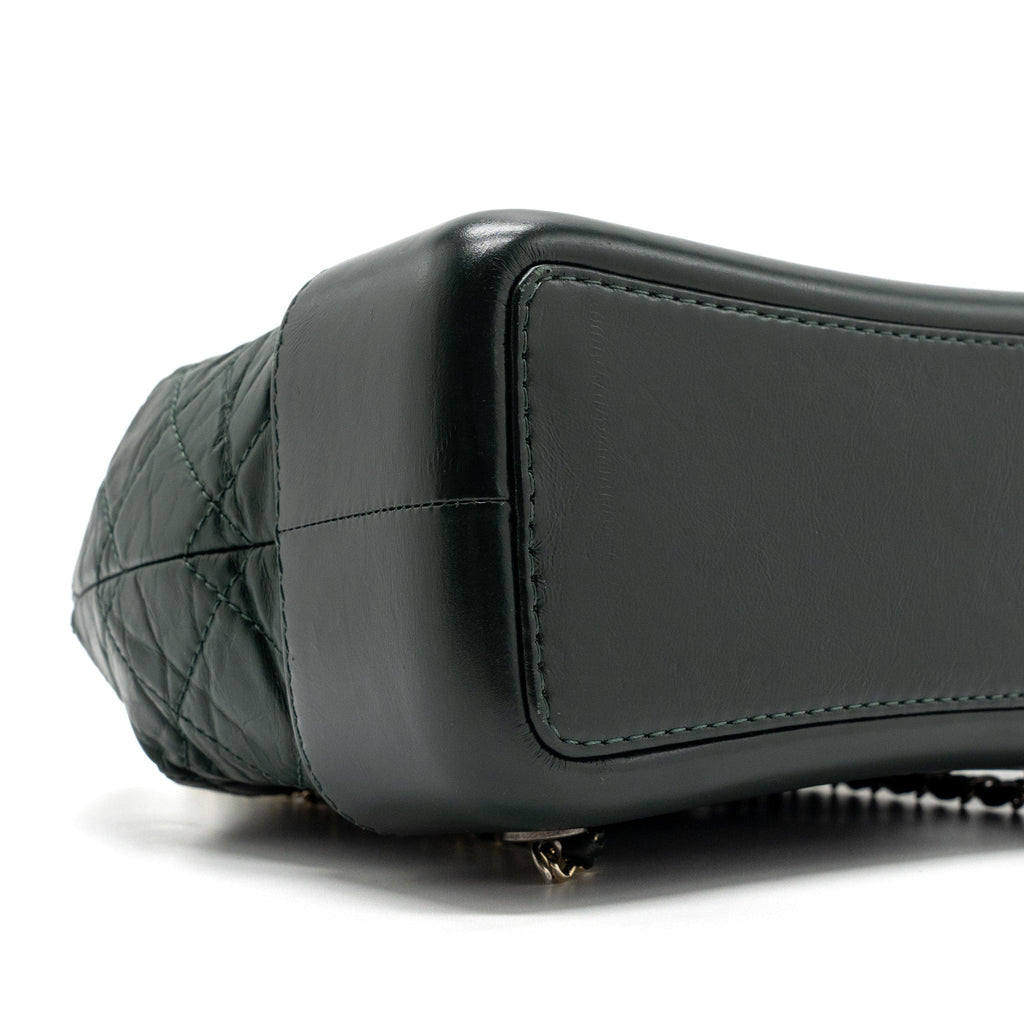 SMALL GABRIELLE BACKPACK AGED CALFSKIN DARK GREEN MULTICOLOUR HARDWARE
