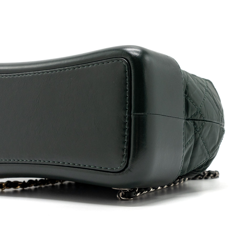 SMALL GABRIELLE BACKPACK AGED CALFSKIN DARK GREEN MULTICOLOUR HARDWARE