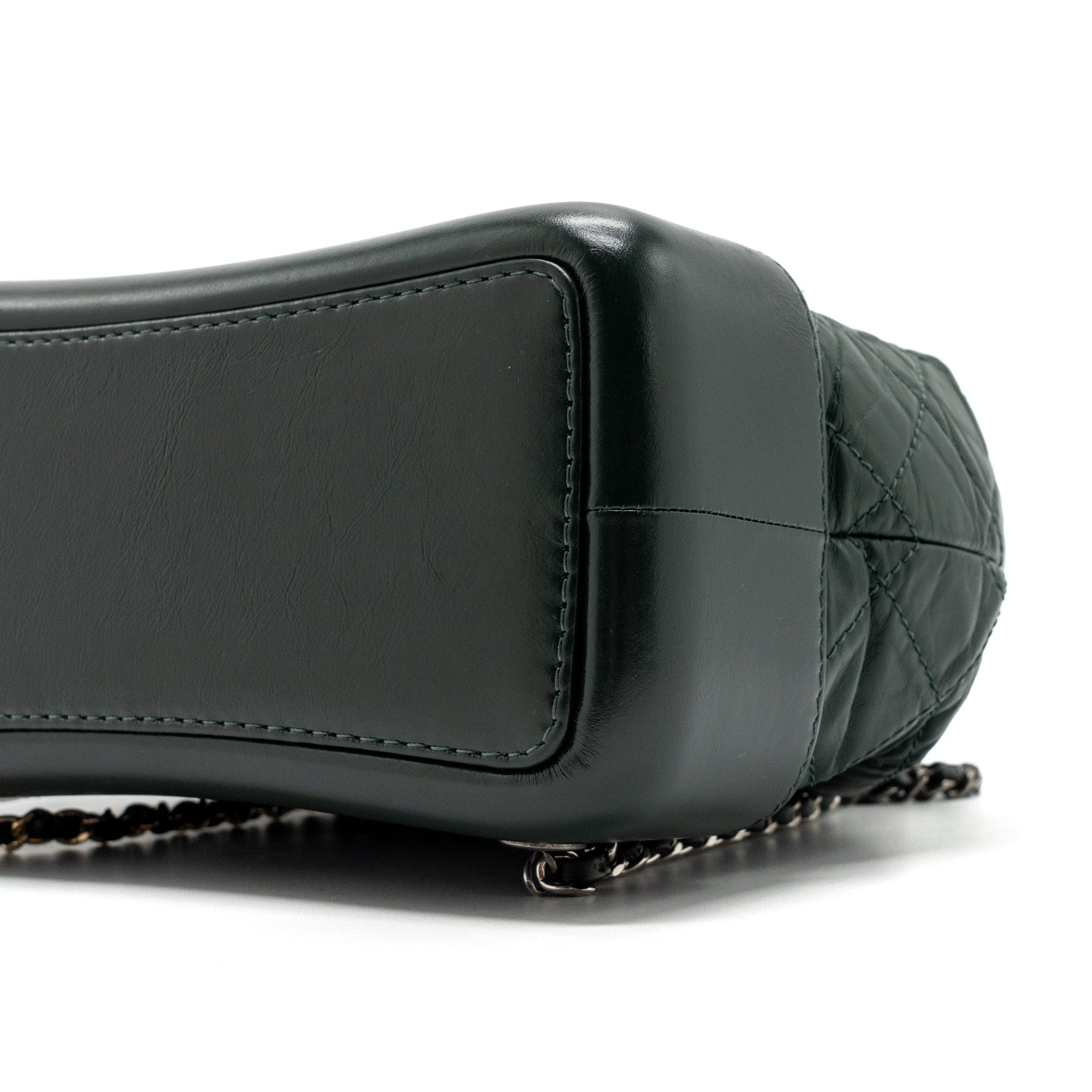 SMALL GABRIELLE BACKPACK AGED CALFSKIN DARK GREEN MULTICOLOUR HARDWARE