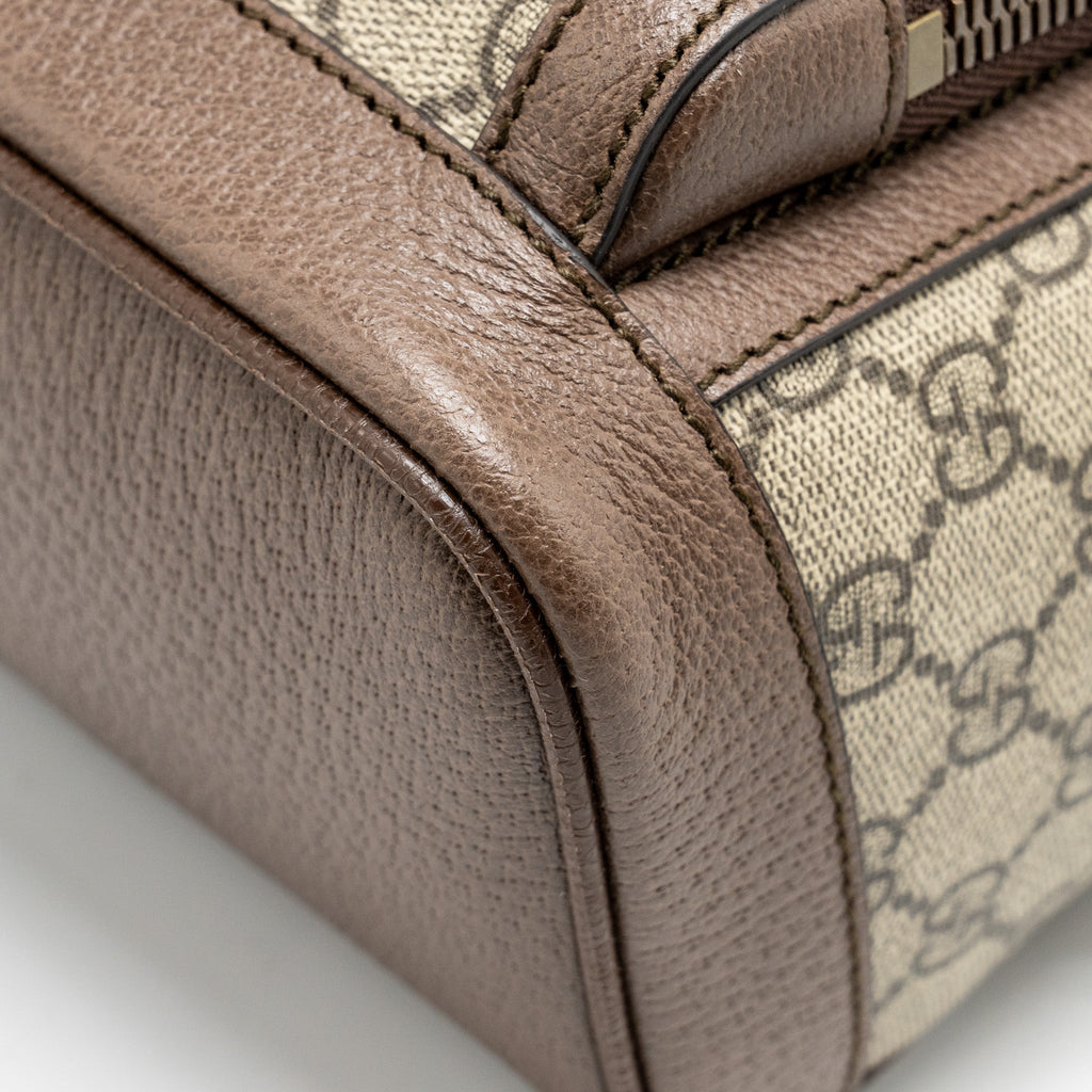 OPHIDIA GG SMALL BACKPACK GG SUPREME CANVAS BROWN GHW