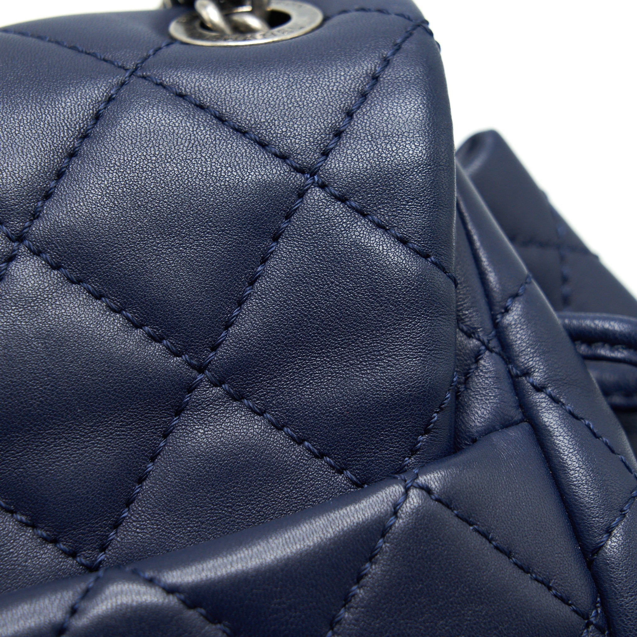 QUILTED BACKPACK NAVY BLUE RUTHENIUM SHW