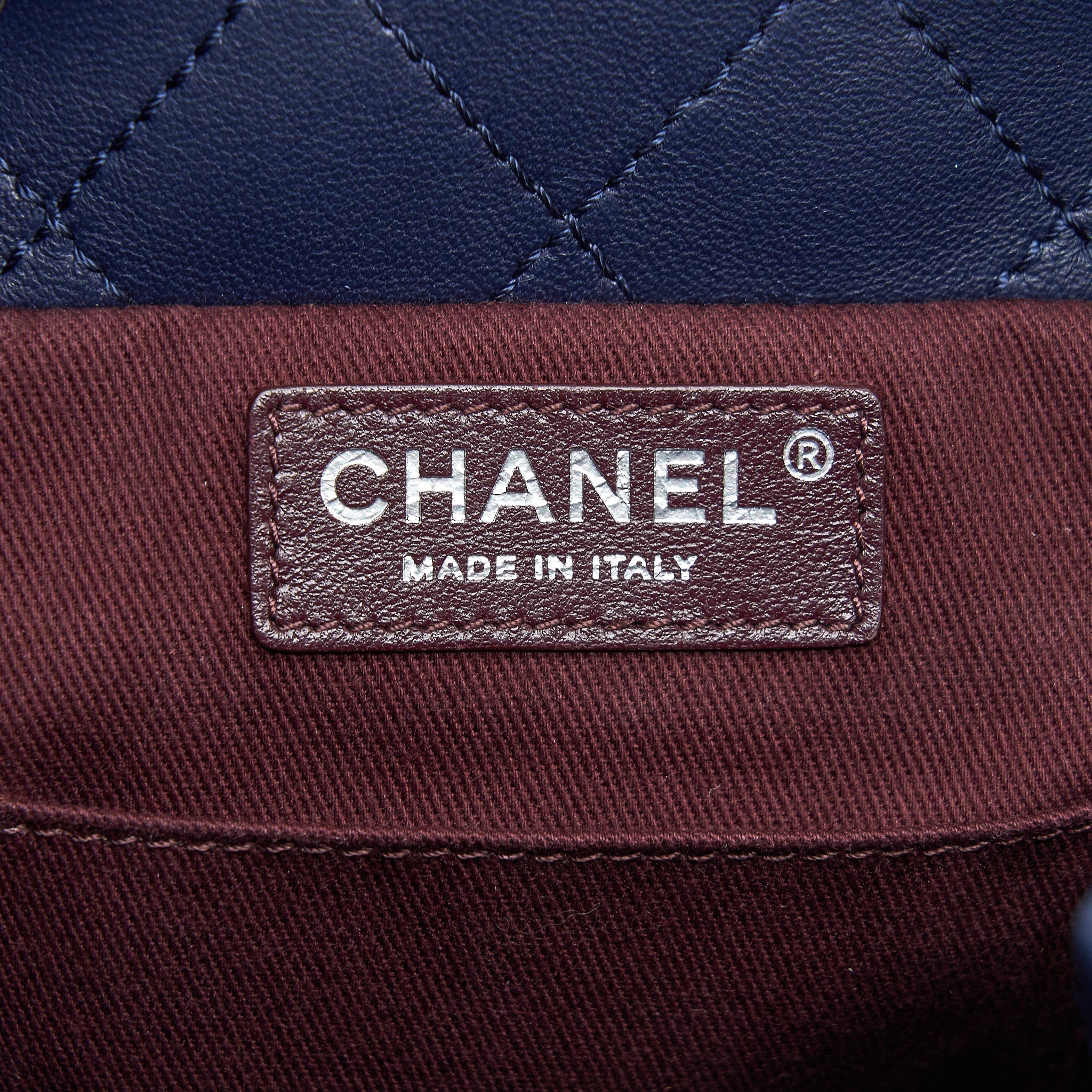 QUILTED BACKPACK NAVY BLUE RUTHENIUM SHW