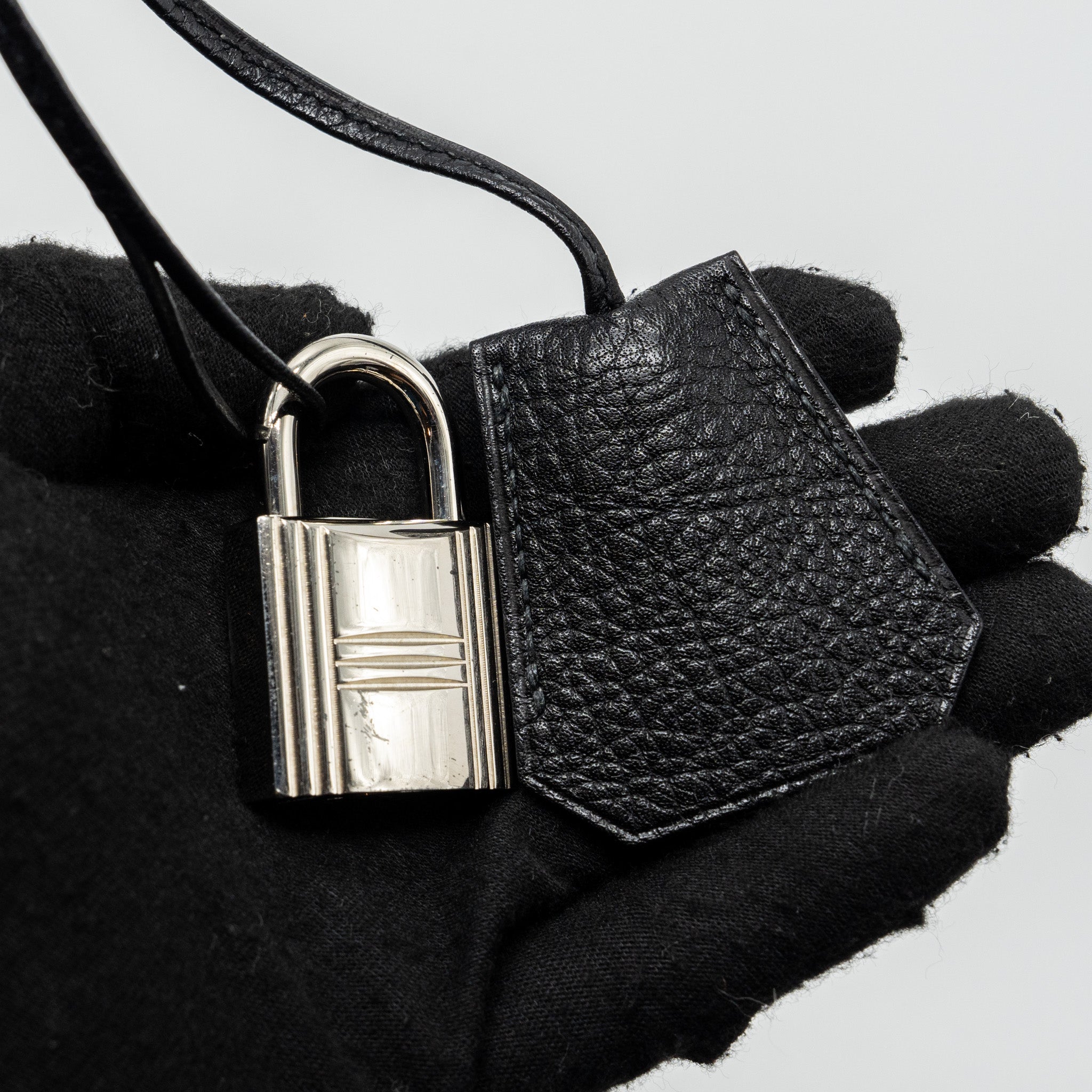 HERMES SHOULDER BIRKIN CLEMENCE BLACK SHW