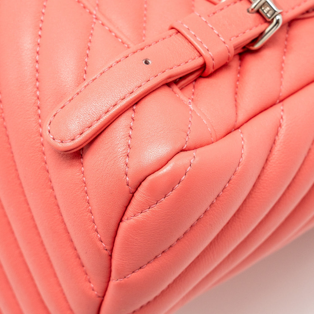 SMALL URBAN SPIRIT BACKPACK CHEVRON CALFSKIN PINK SHW