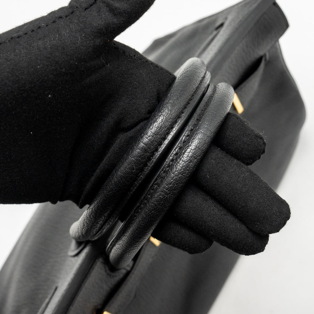 HERMES BIRKIN 30 CHÈVRE DE COROMANDEL BLACK GHW