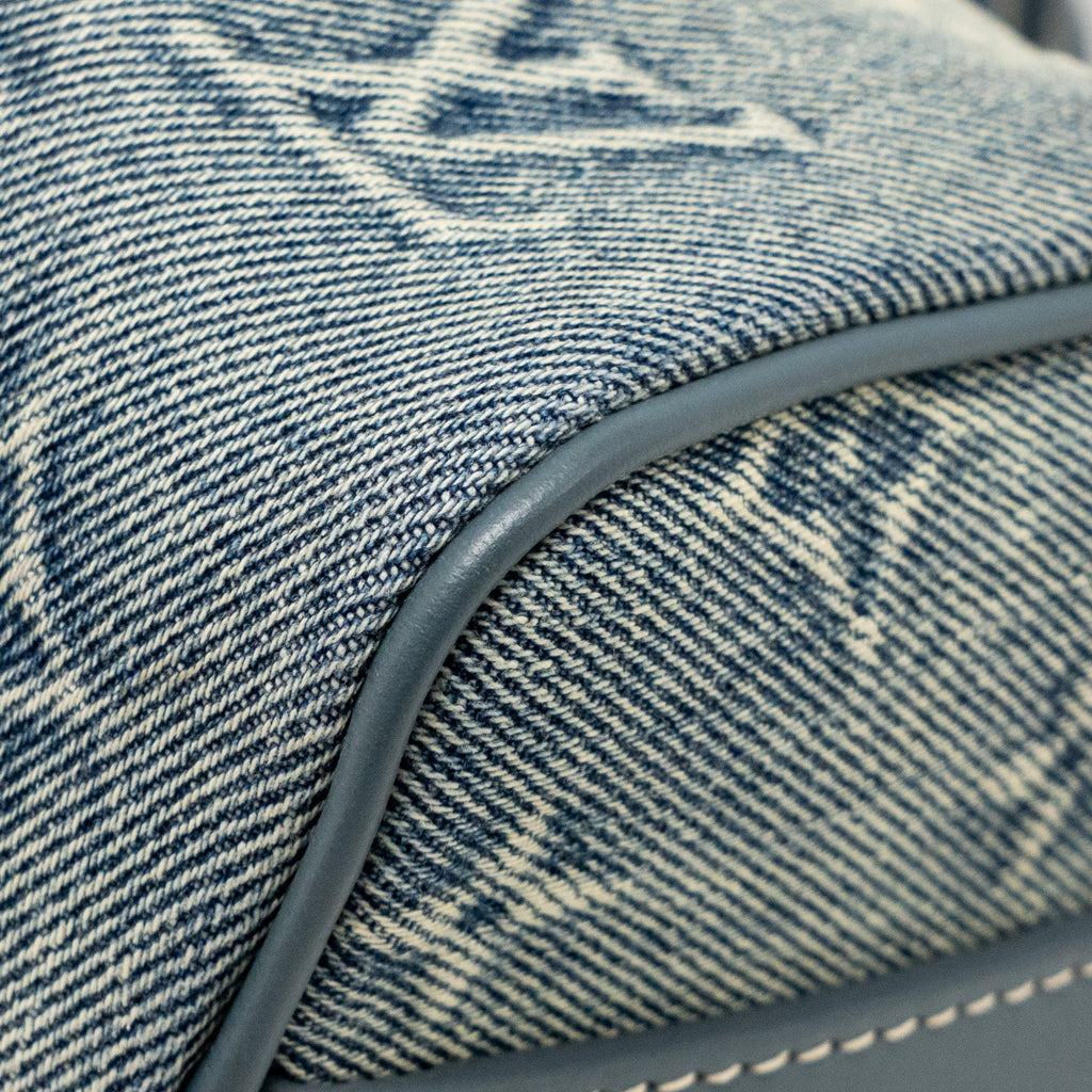 KEEPALL BANDOULIERE 25 WASHED DENIM CANVAS BLUE SHW