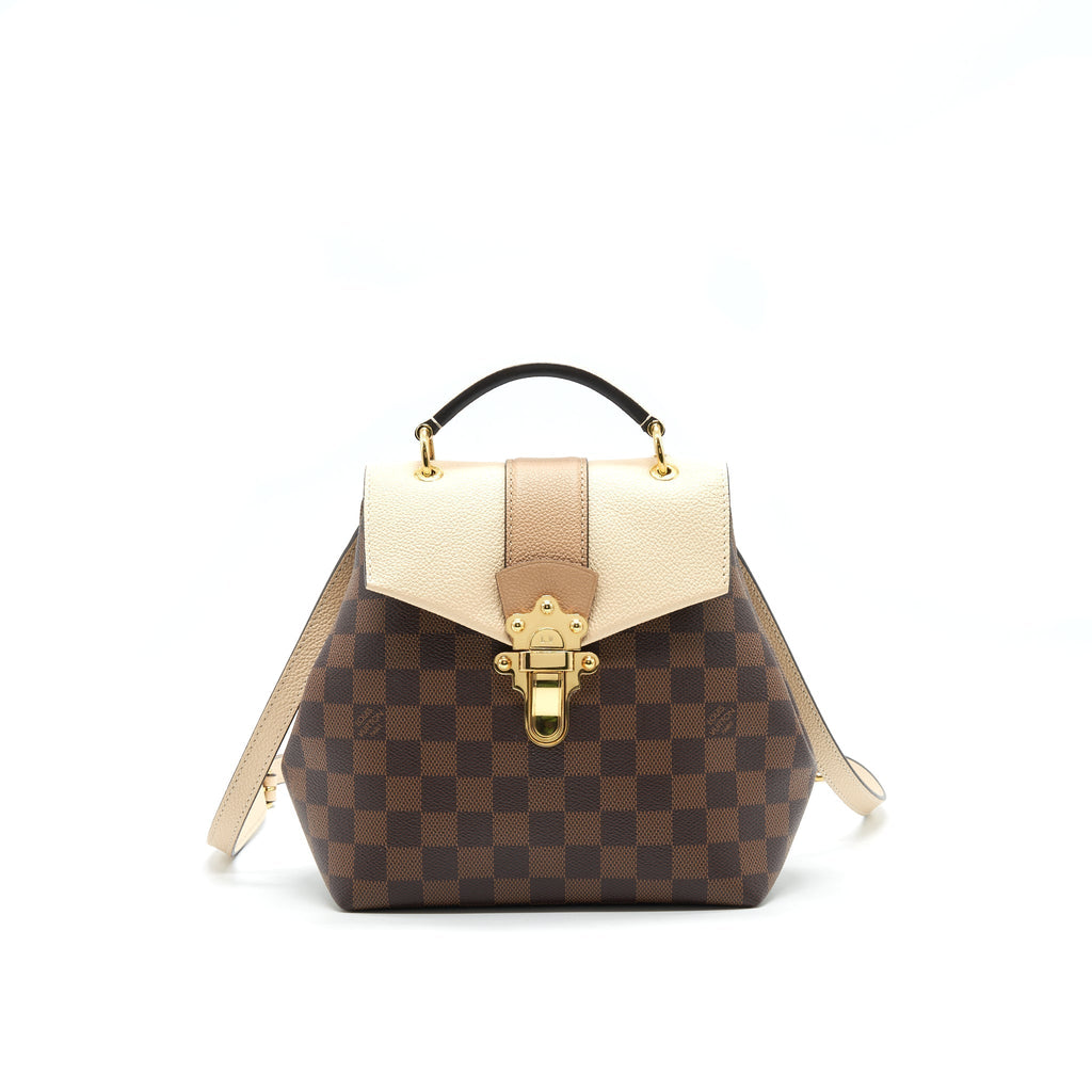 CLAPTON BACKPACK DAMIER EBENE LEATHER BROWN