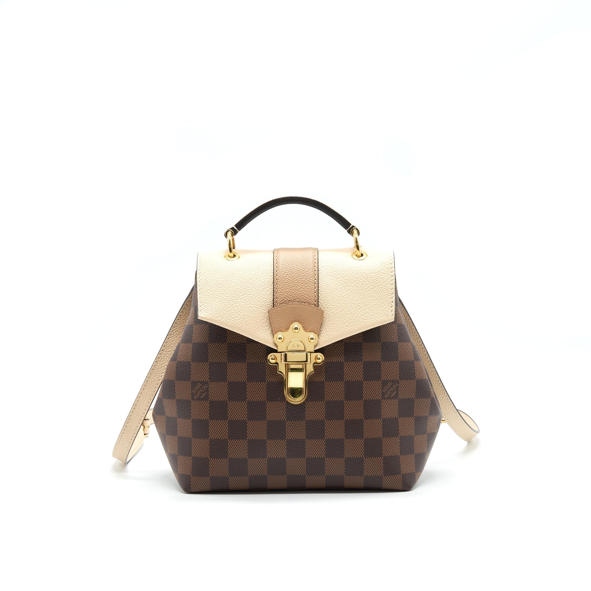 CLAPTON BACKPACK DAMIER EBENE LEATHER BROWN