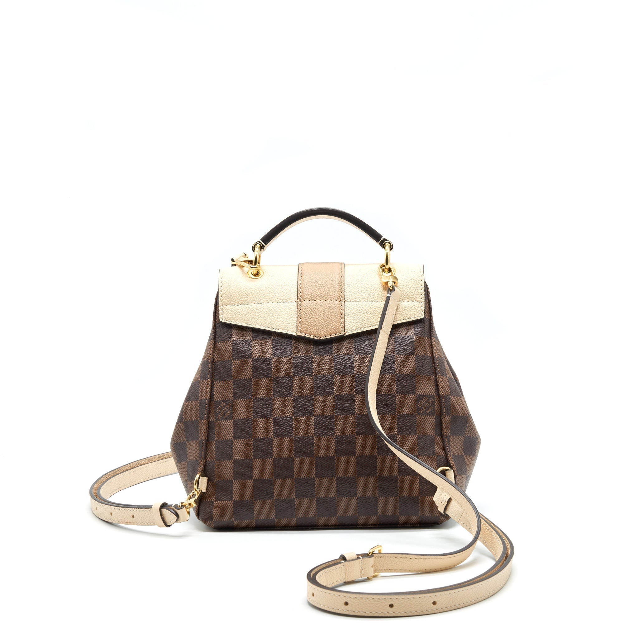 CLAPTON BACKPACK DAMIER EBENE LEATHER BROWN