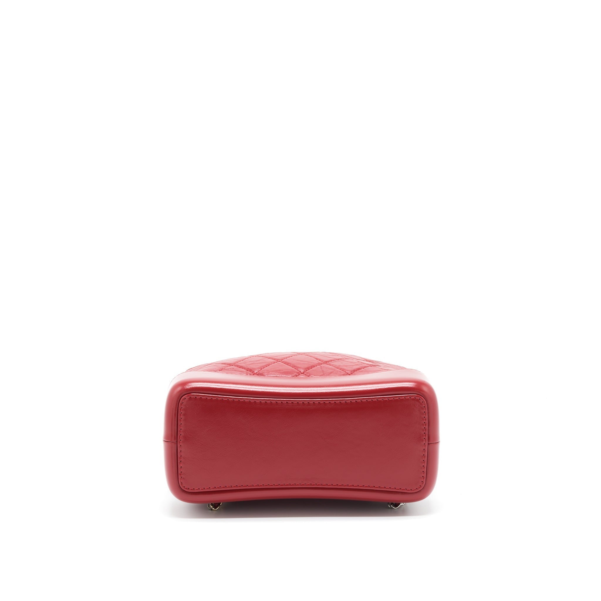 SMALL GABRIELLE BACKPACK AGED CALFSKIN RED WITH RUTHENIUM GOLD/SLIVER HARDWARE