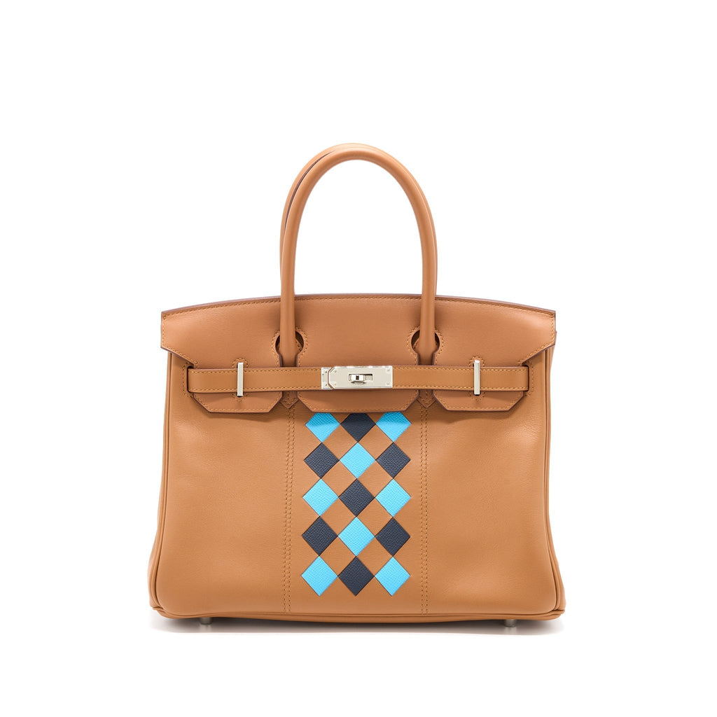 HERMES BIRKIN 30 TRESSAGE SWIFT/EPSOM GOLD/BLEU INDIGO/BLEU NORD SHW