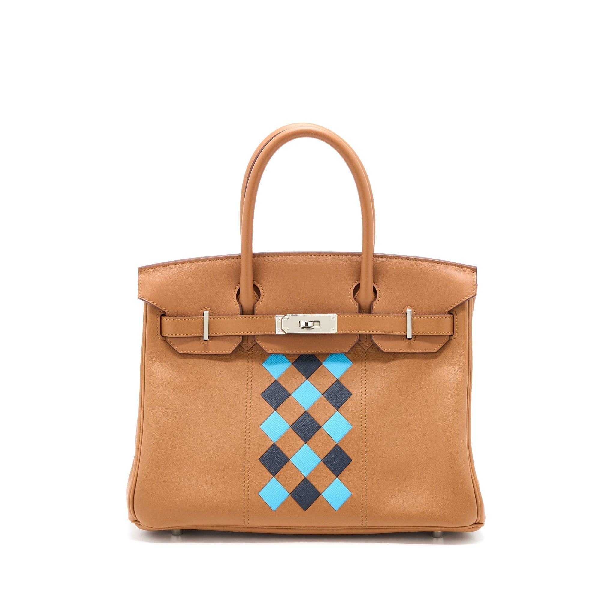 HERMES BIRKIN 30 TRESSAGE SWIFT/EPSOM GOLD/BLEU INDIGO/BLEU NORD SHW