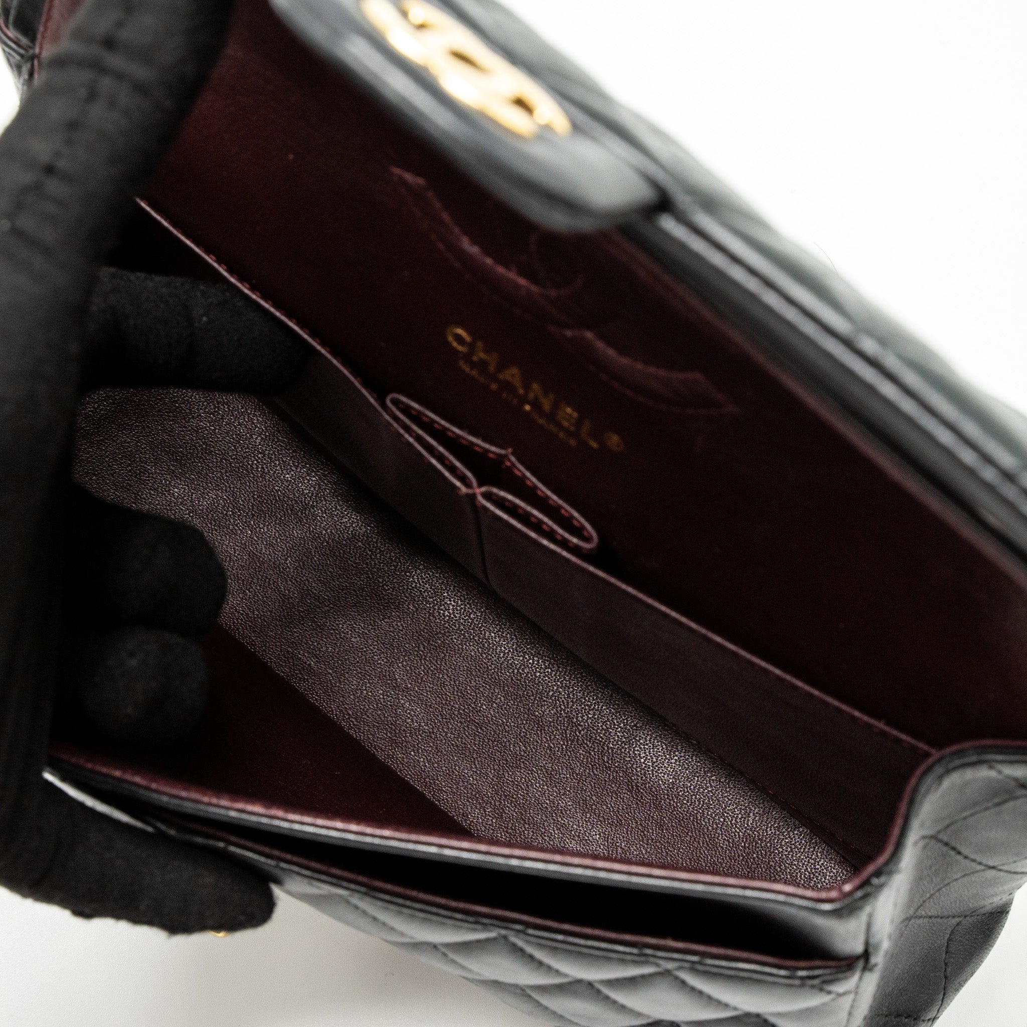 MINI DUMA BACKPACK LAMBSKIN BLACK LGHW (MICROCHIP)