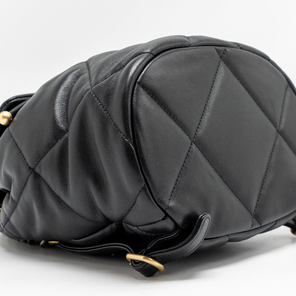24C 19 BACKPACK LAMBSKIN BLACK MULTICOLOUR HARDWARE (MICROCHIP)
