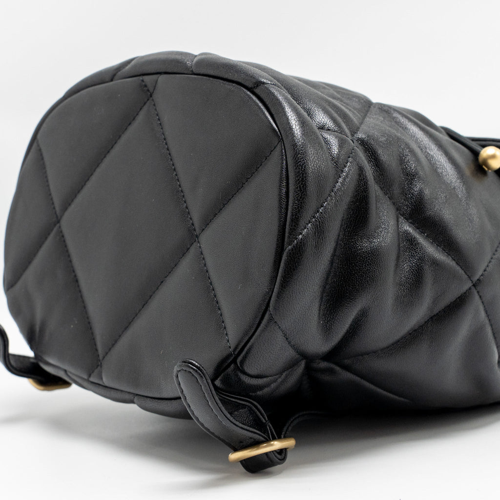 24C 19 BACKPACK LAMBSKIN BLACK MULTICOLOUR HARDWARE (MICROCHIP)