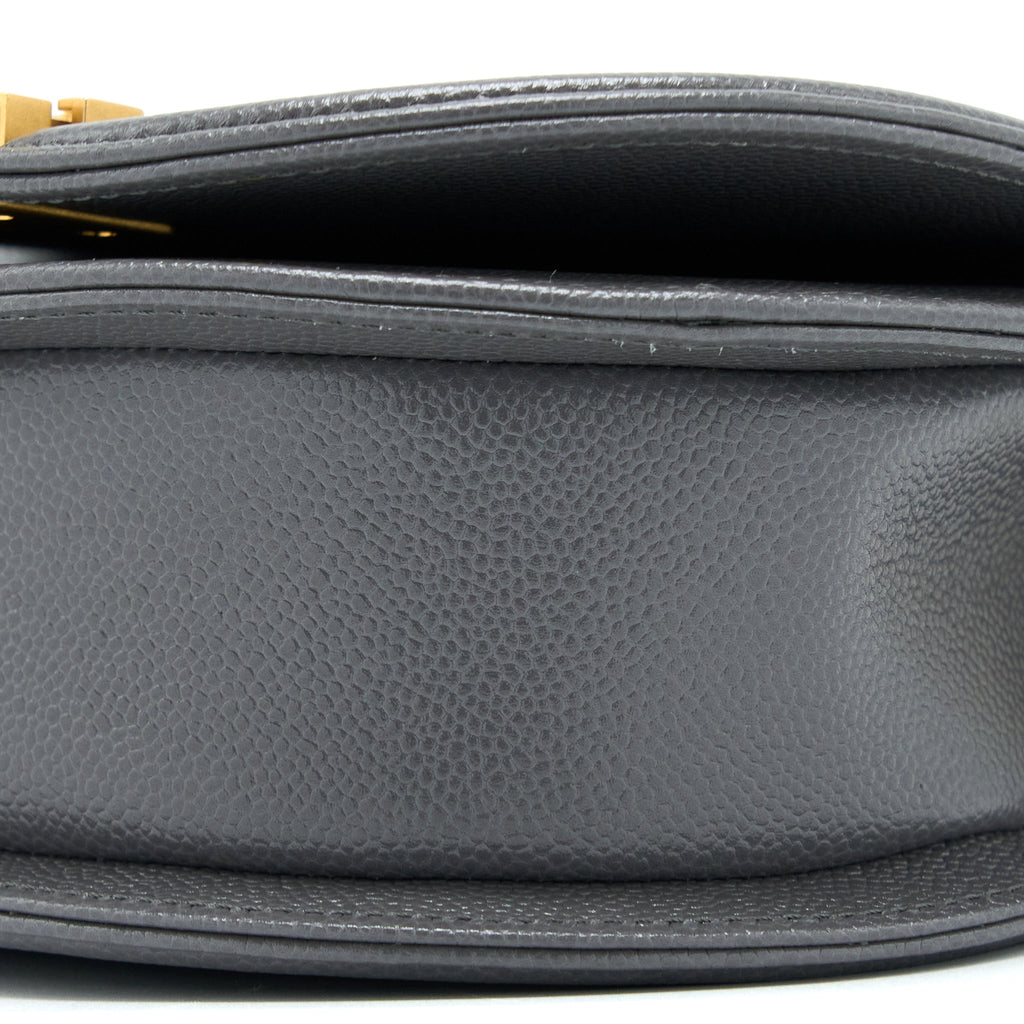 22A BOY MESSENGER BAG CAVIAR GREY GHW (MICROCHIP)