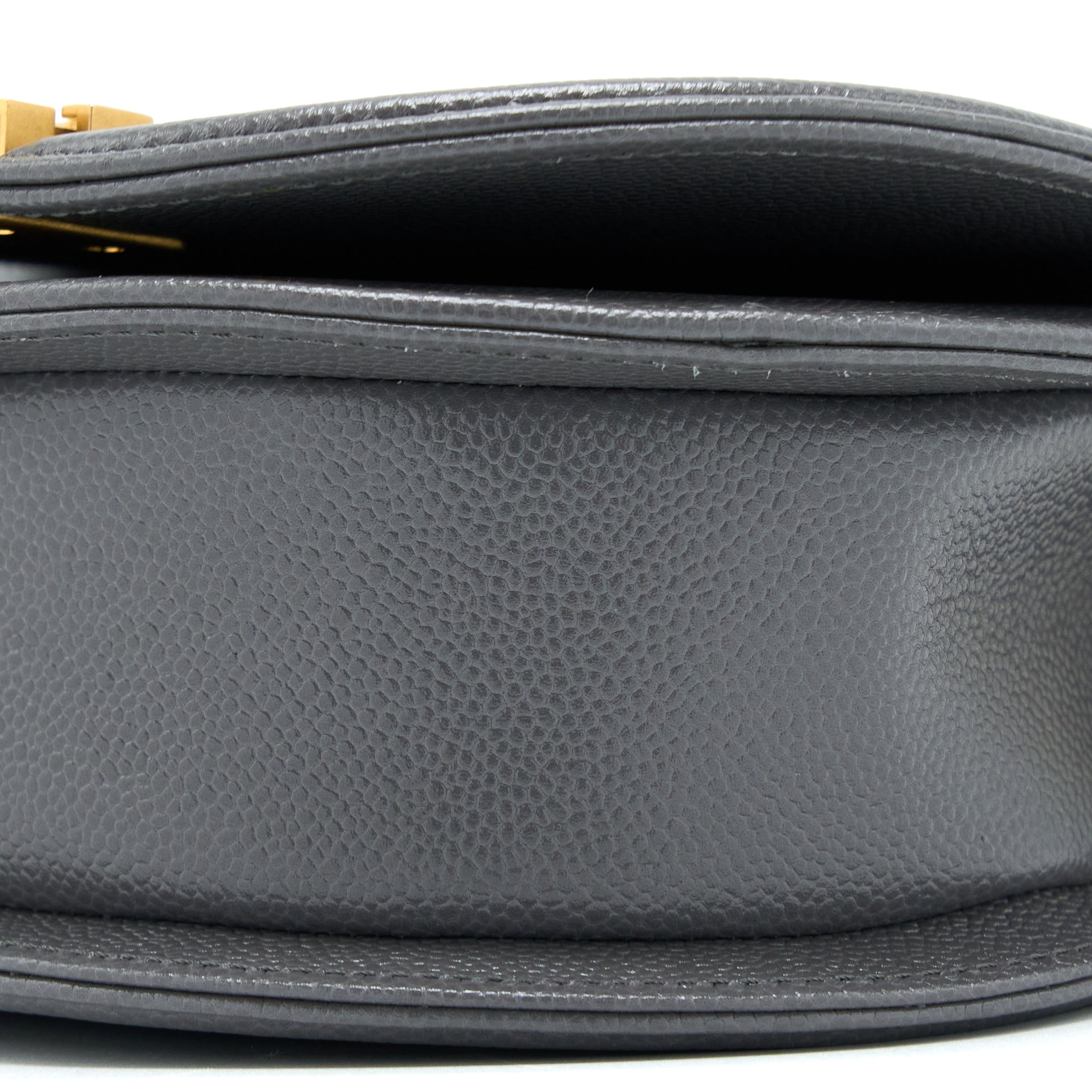 22A BOY MESSENGER BAG CAVIAR GREY GHW (MICROCHIP)