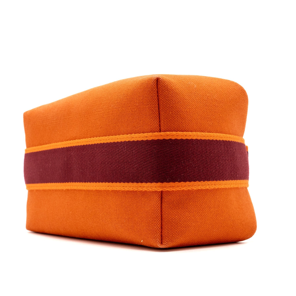 TROUSSE DE TOILETTE BRIDE A BRAC PM TRAVEL POUCH CANVAS ORANGE FEU SHW