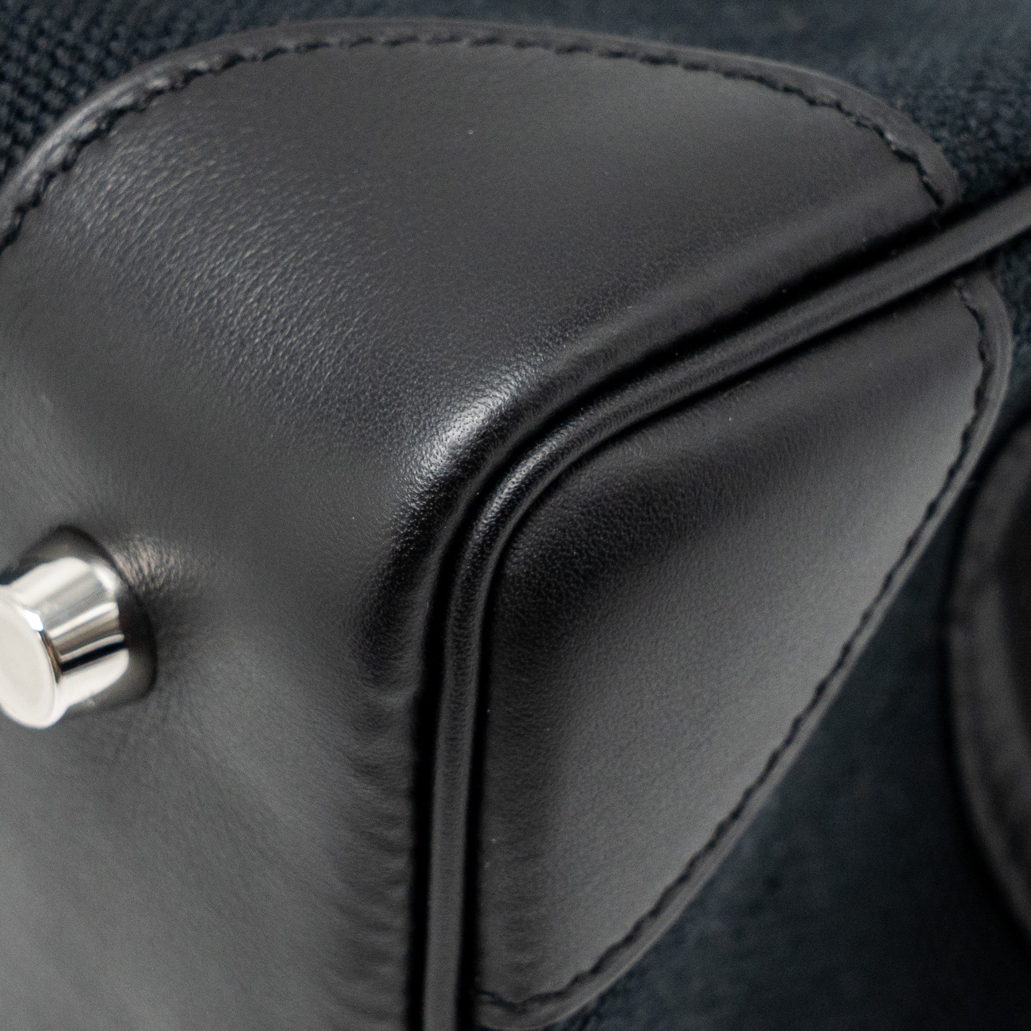 HERMES BIRKIN 25 CARGO TOILE GOELAND/SWIFT BLACK SHW