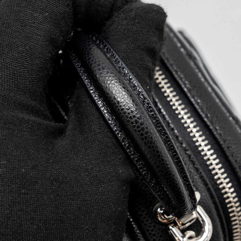 24C MINI BACKPACK/CROSSBODY BAG CAVIAR BLACK SHW(MICROCHIP)