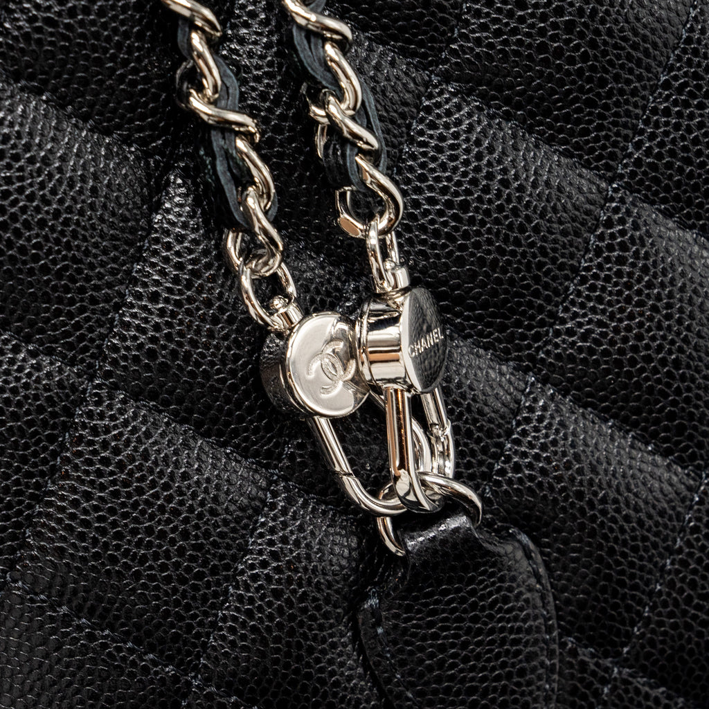24C MINI BACKPACK/CROSSBODY BAG CAVIAR BLACK SHW(MICROCHIP)