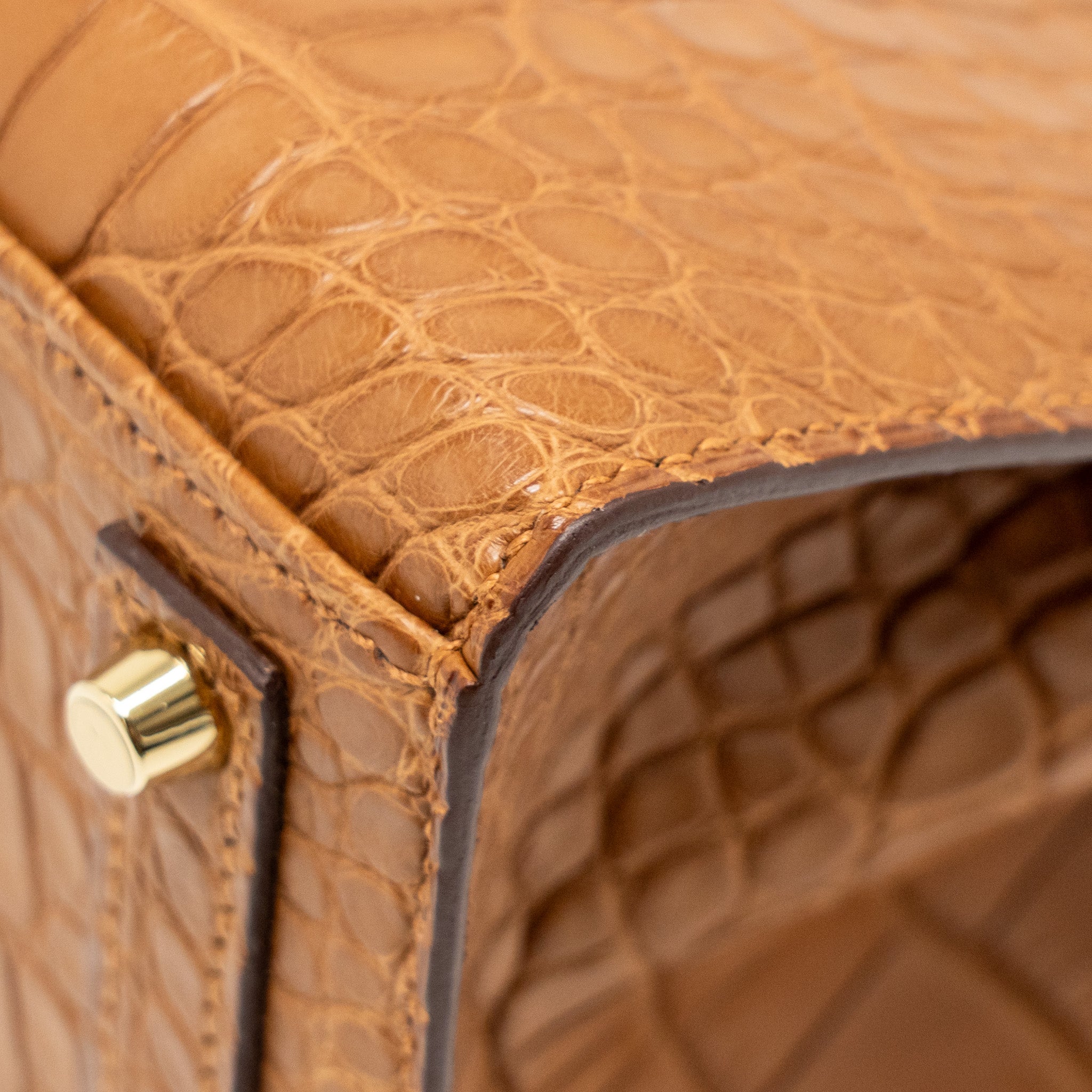 HERMES BIRKIN 20 ALLIGATOR MISSISSIPPIENSIS MAT GOLD GHW