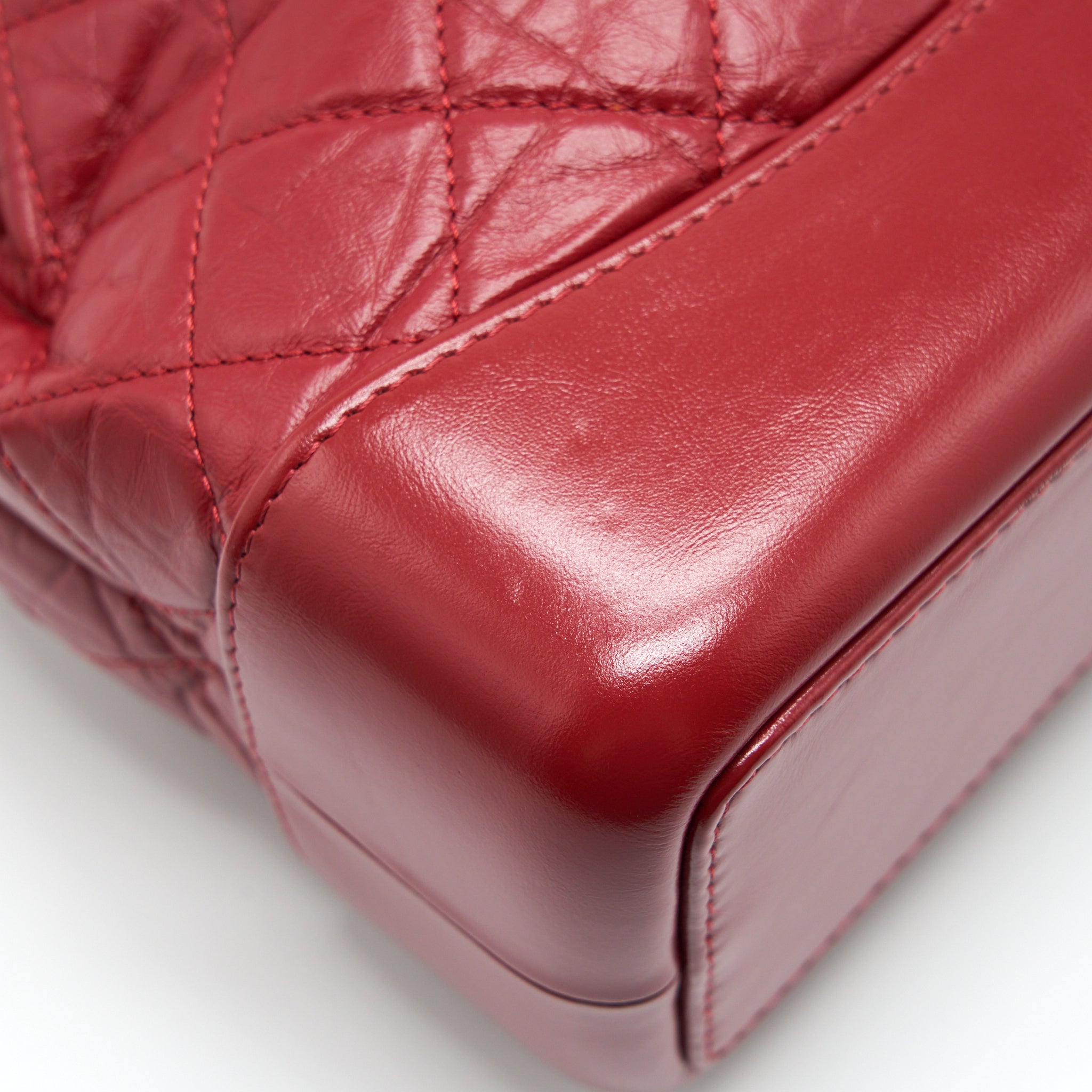 SMALL GABRIELLE BACKPACK AGED CALFSKIN RED WITH RUTHENIUM GOLD/SLIVER HARDWARE