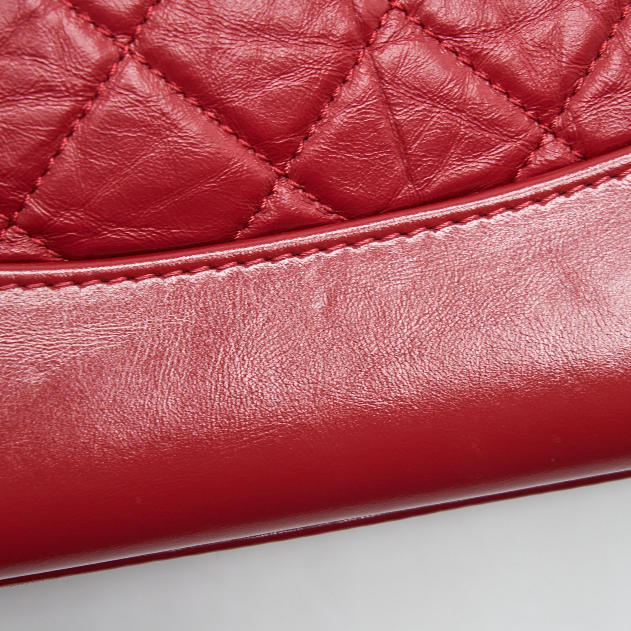 SMALL GABRIELLE BACKPACK AGED CALFSKIN RED WITH RUTHENIUM GOLD/SLIVER HARDWARE