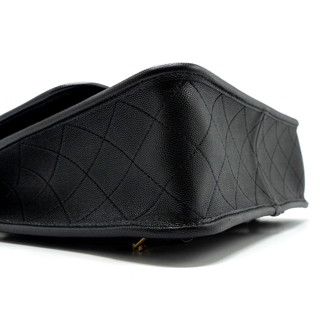22K LARGE BACKPACK CAVIAR BLACK GHW(MICROCHIP)