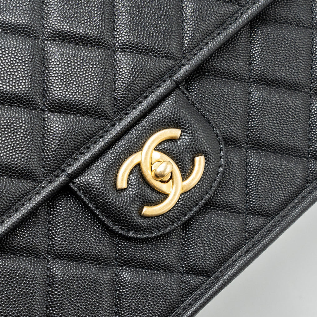 22K LARGE BACKPACK CAVIAR BLACK GHW(MICROCHIP)