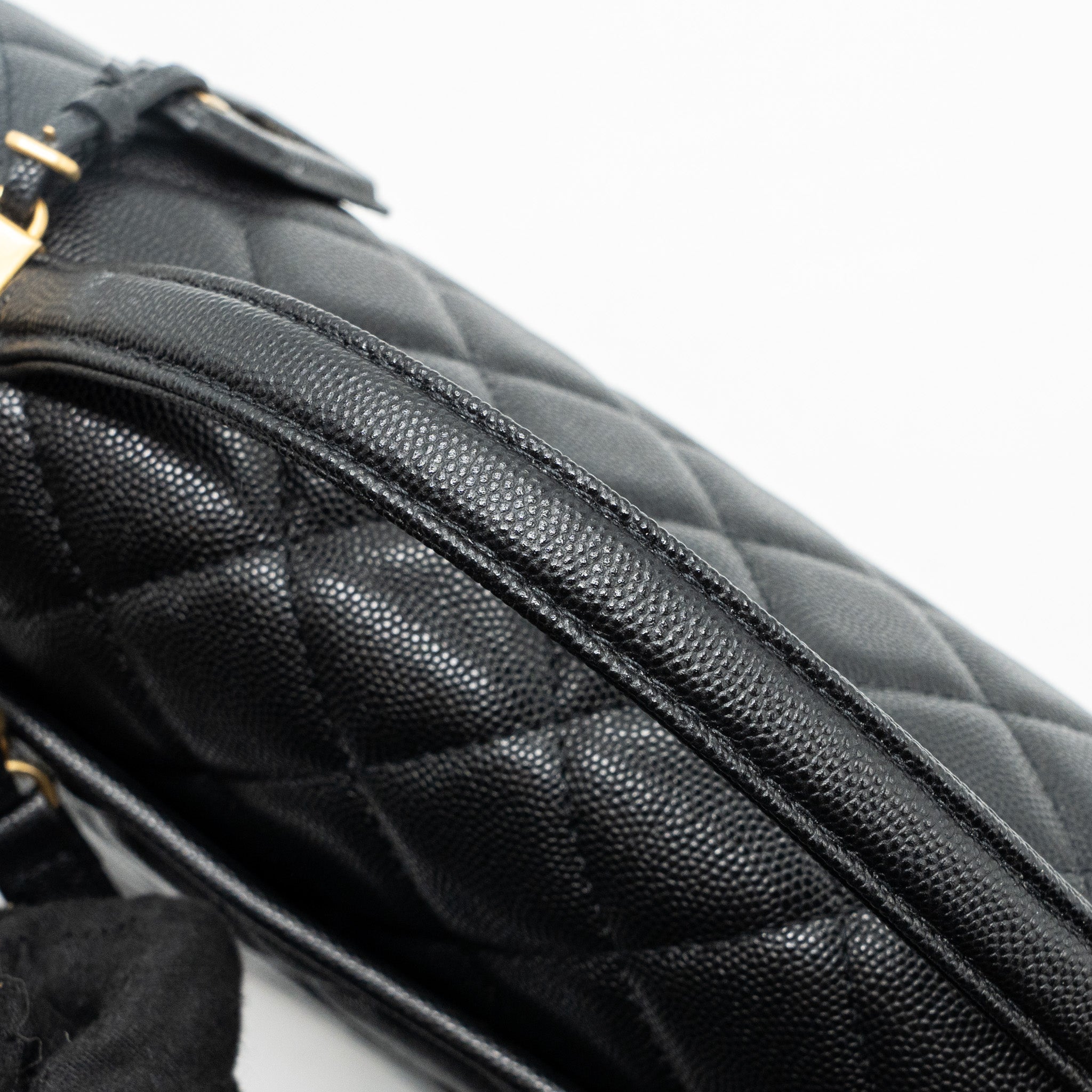 22K LARGE BACKPACK CAVIAR BLACK GHW(MICROCHIP)