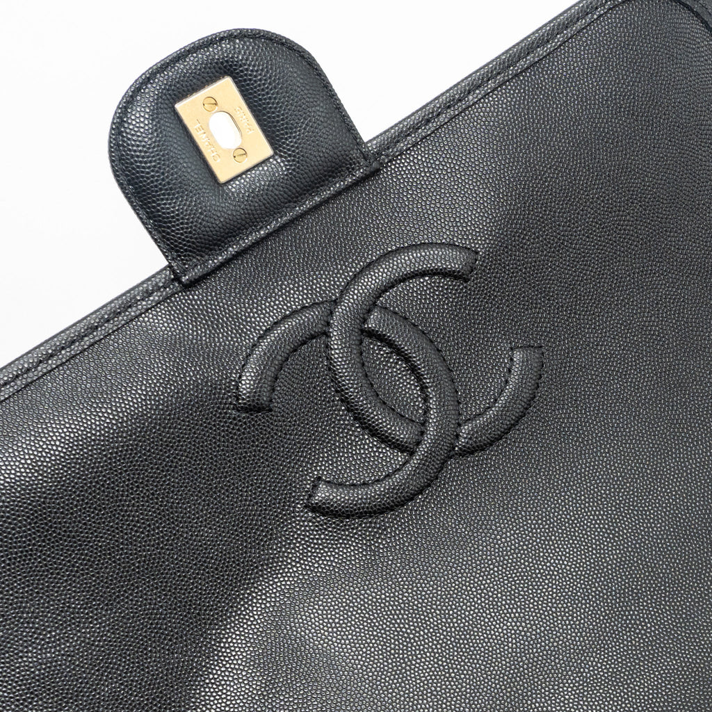 22K LARGE BACKPACK CAVIAR BLACK GHW(MICROCHIP)