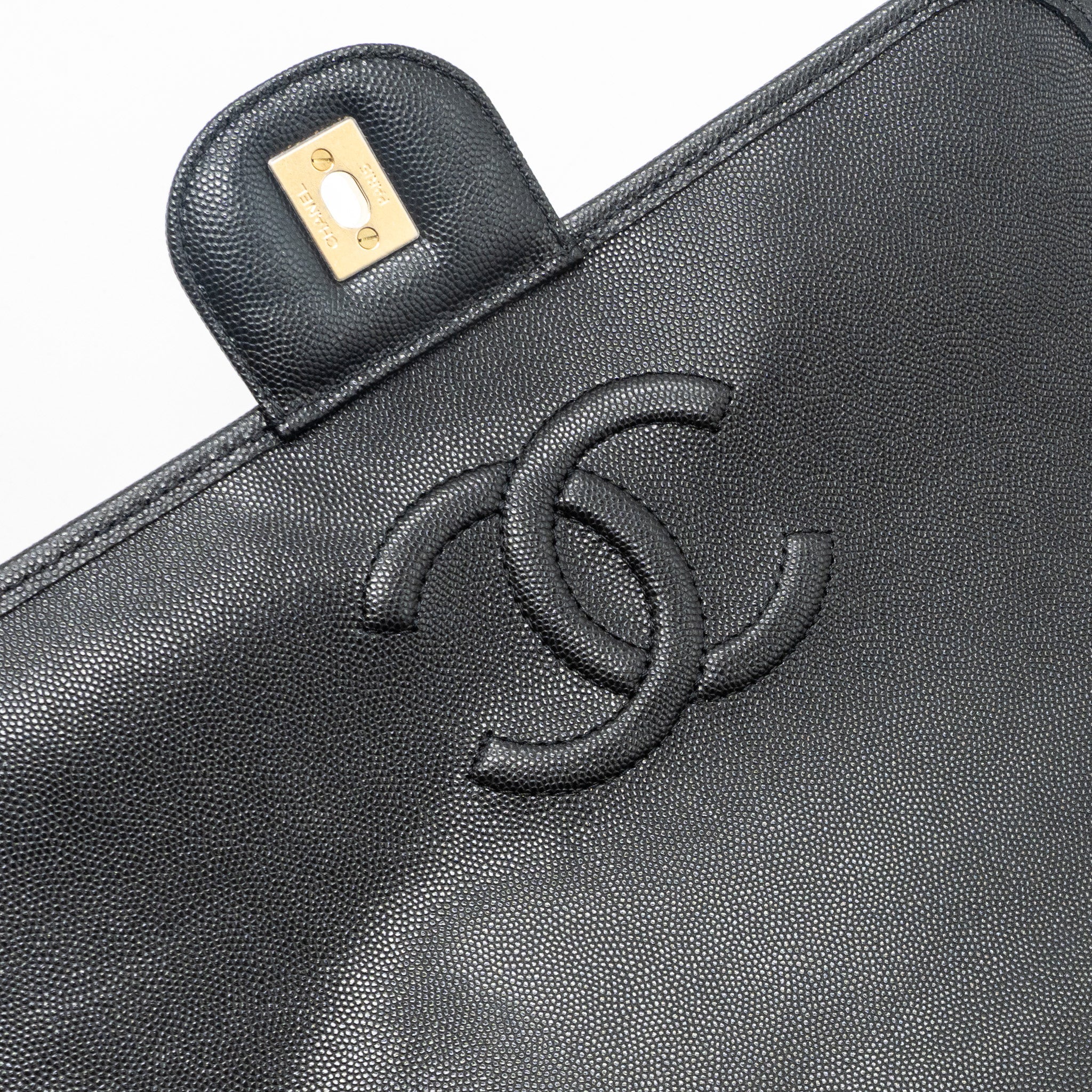 22K LARGE BACKPACK CAVIAR BLACK GHW(MICROCHIP)