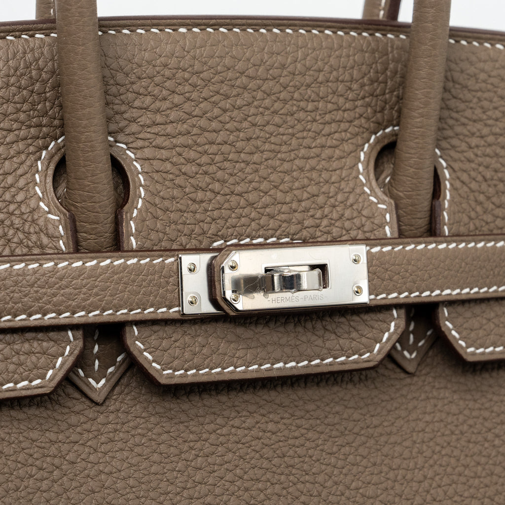 HERMES BIRKIN 25 TOGO ETOUPE SHW