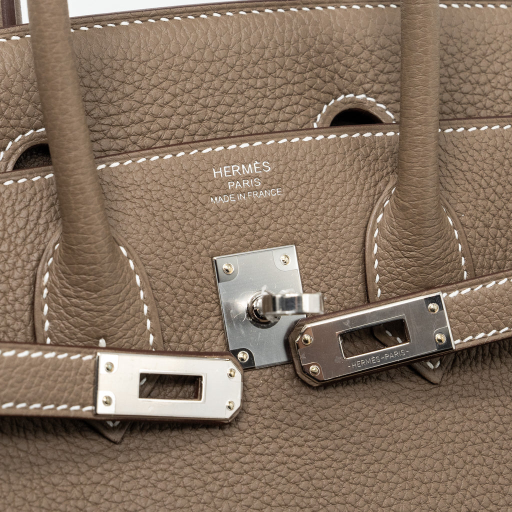 HERMES BIRKIN 25 TOGO ETOUPE SHW