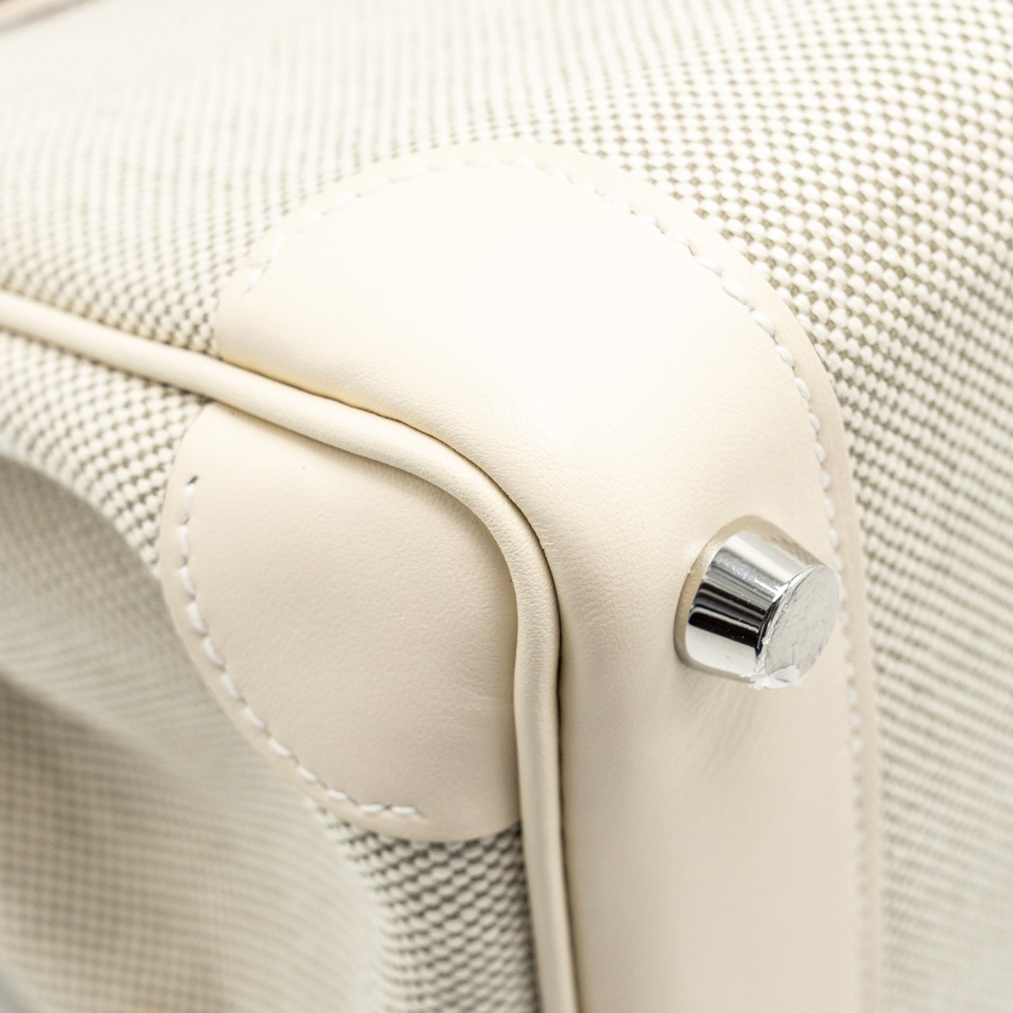 HERMES BIRKIN 25 TOILE H/SWIFT ECRU-AMANDE/NATA SHW