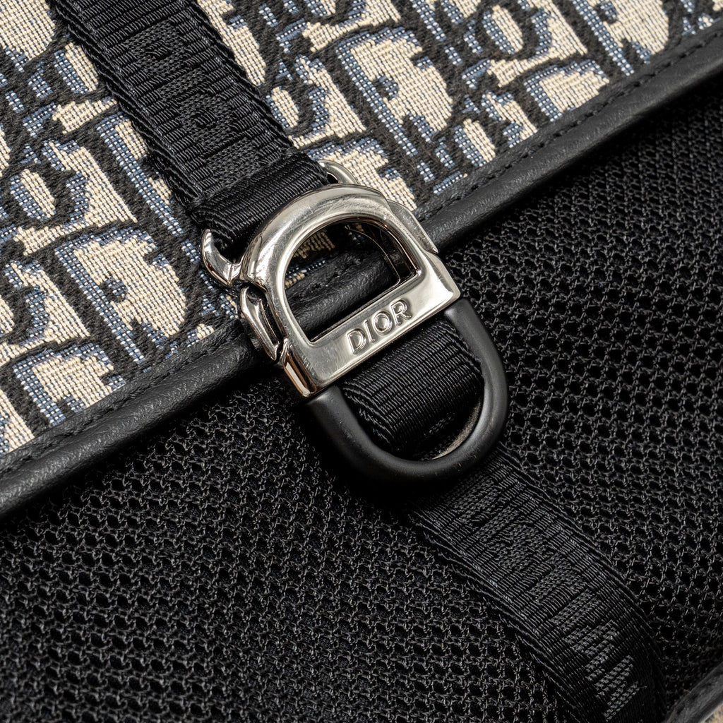 MEN’S BACKPACK DIOR OBLIQUE CANVAS / CALFSKIN BLUE / BLACK SHW