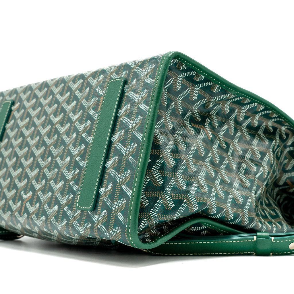 SAINT LEGER BACKPACK WITH BULLDOG PRINT CANVAS GREEN SHW