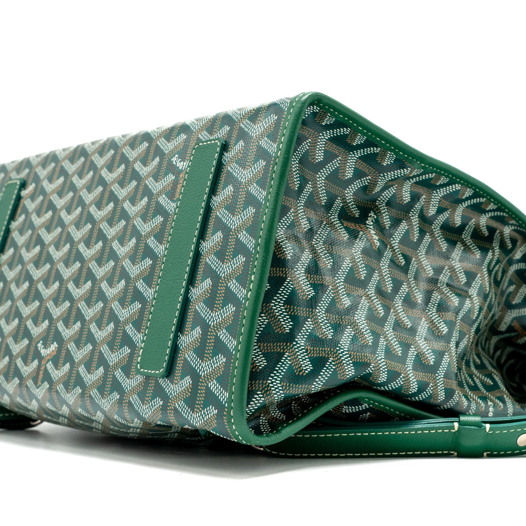SAINT LEGER BACKPACK WITH BULLDOG PRINT CANVAS GREEN SHW
