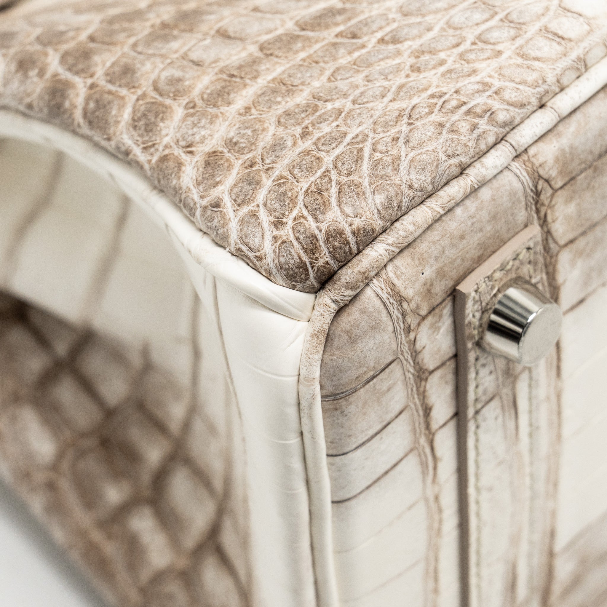 HERMES BIRKIN 25 CROCODILE NILOTICUS HIMALAYA BLANC SHW